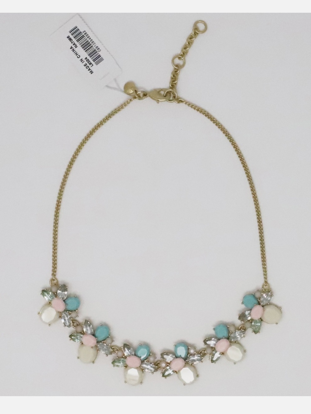 J.Crew Crystal Flower Floral Wreath Necklace NWT New